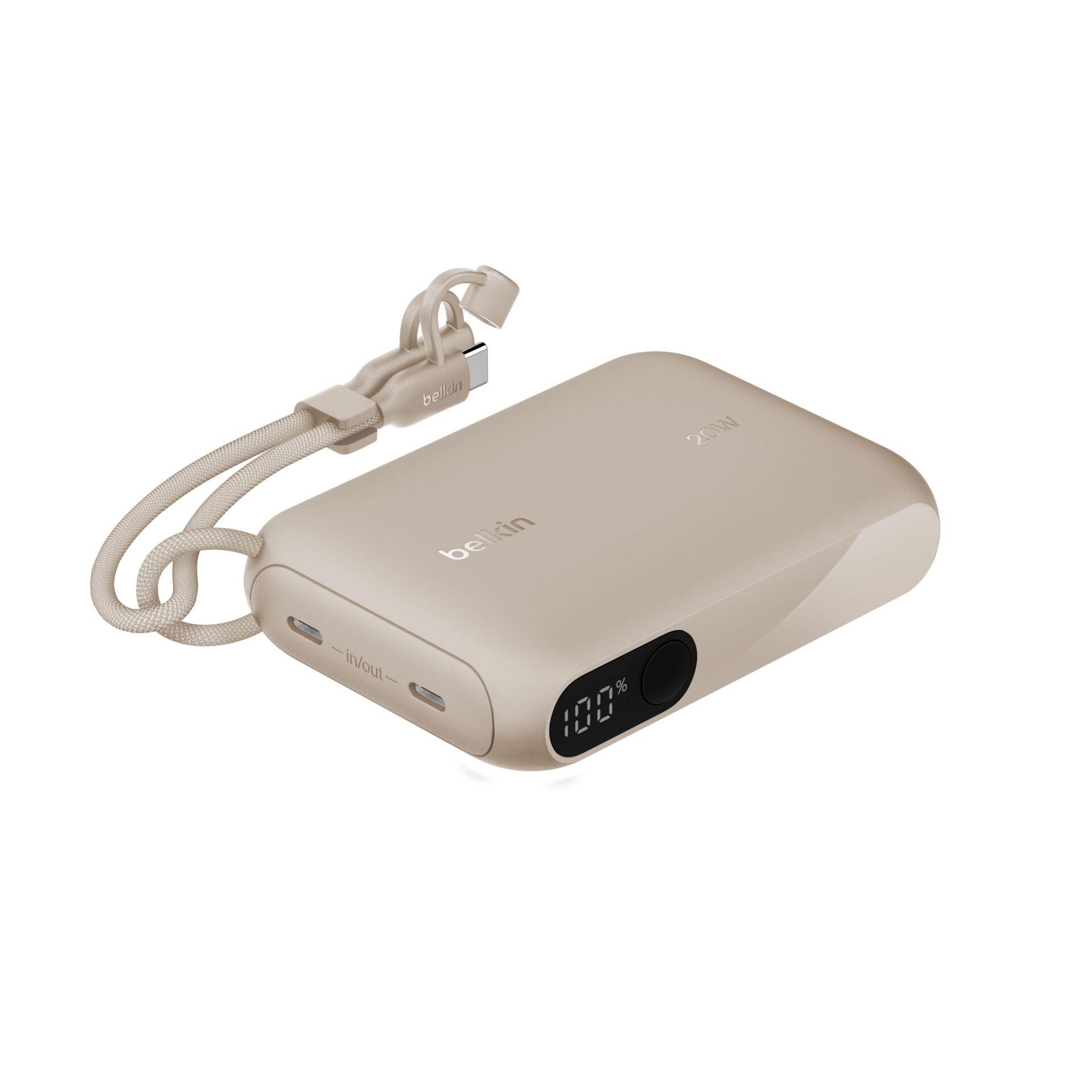 Belkin BPB027HQSD Powerbank mit Display 20W 10.000mAh USB-C sand