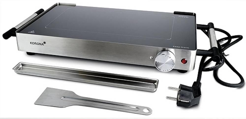 Korona Tischgrill stufenloser Temperaturregler Silber, Schwarz