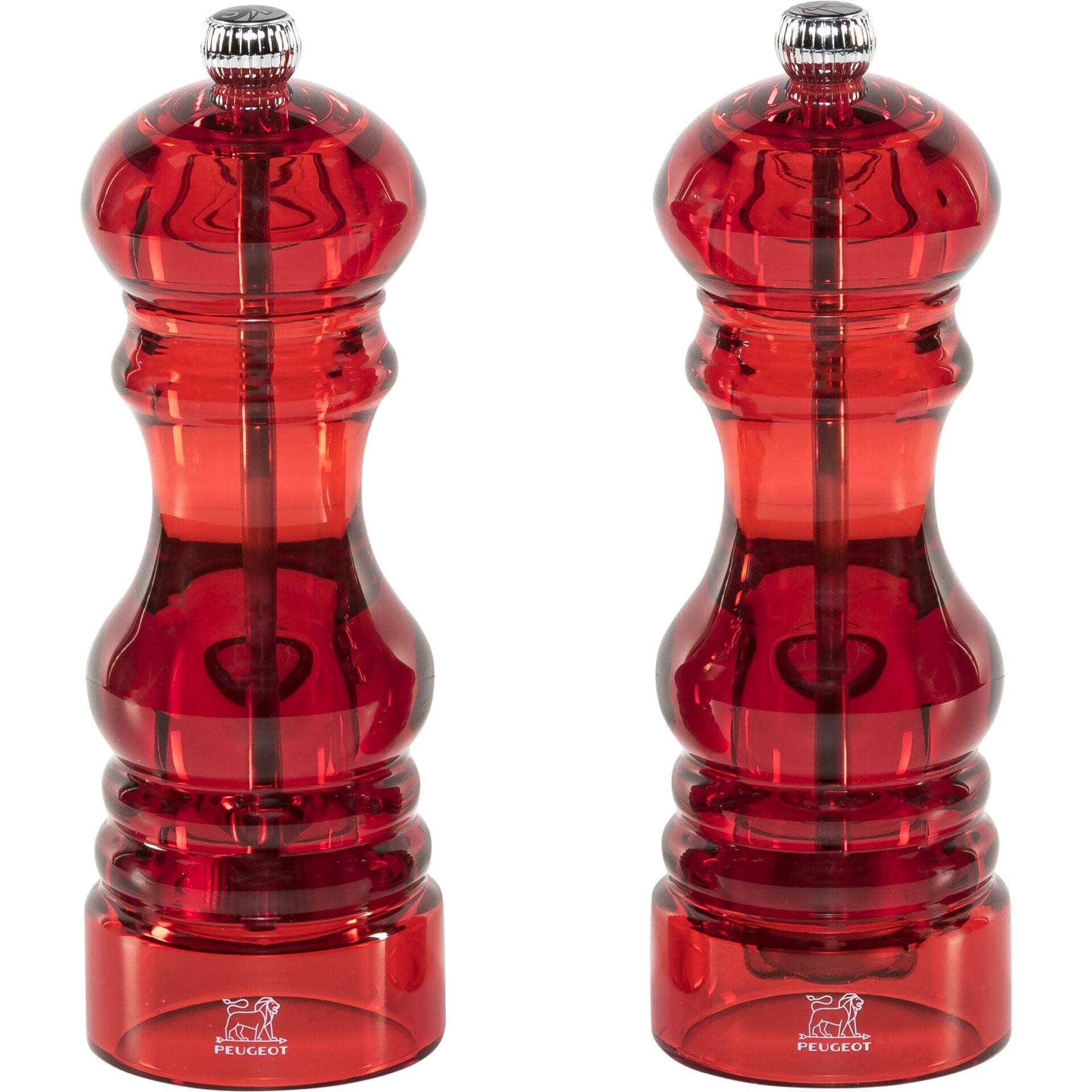 Peugeot Podium Pfeffer- and Salzmühle 18 cm Duo Acryl red
