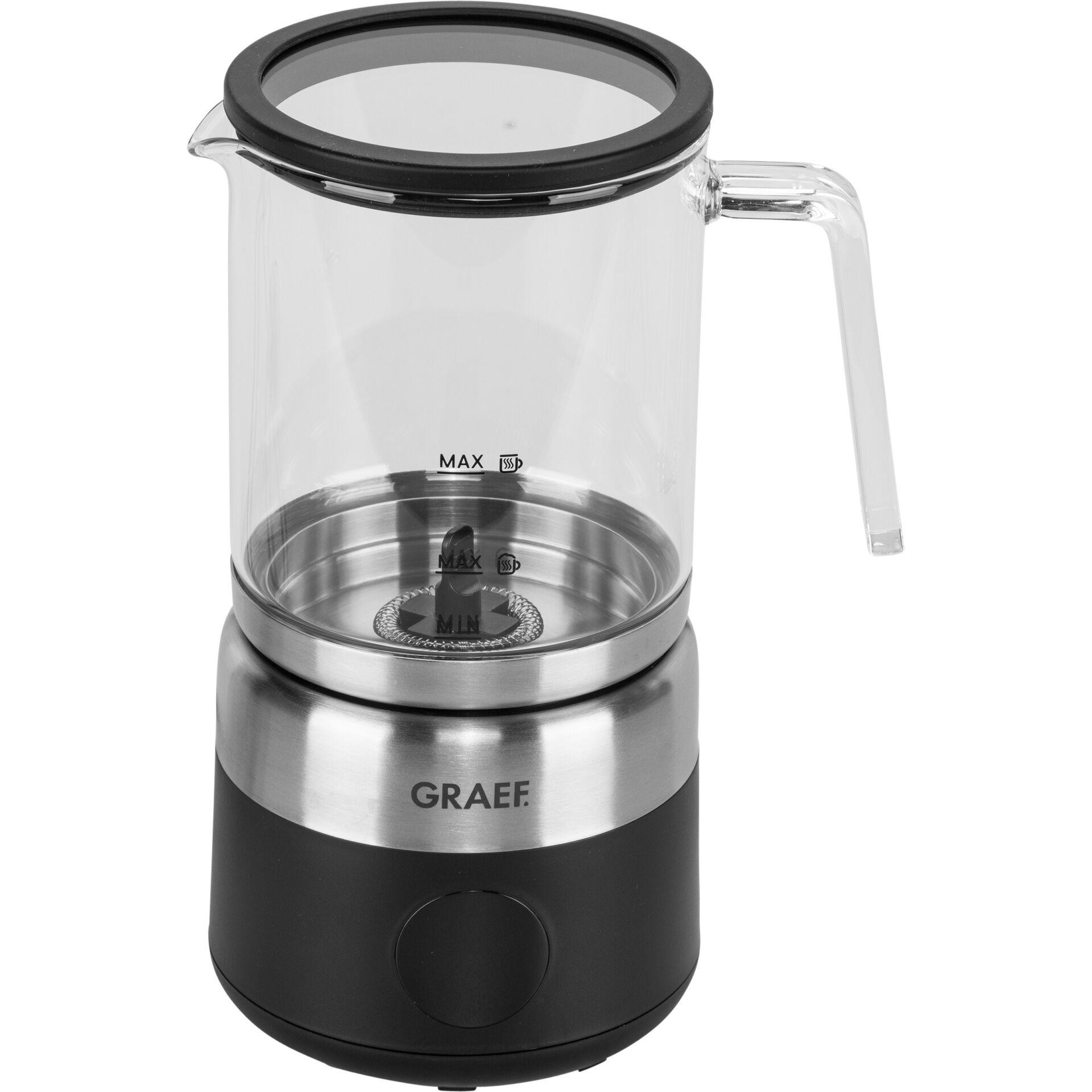 Graef MS802 Automatic milk frother/warmer Black, Stainless steel -