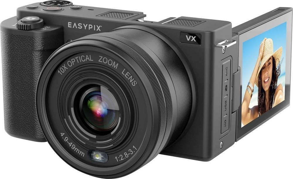 Easypix VX6430 digital camera 64 Megapixel Opt. Zoom: 10 x black 4K-