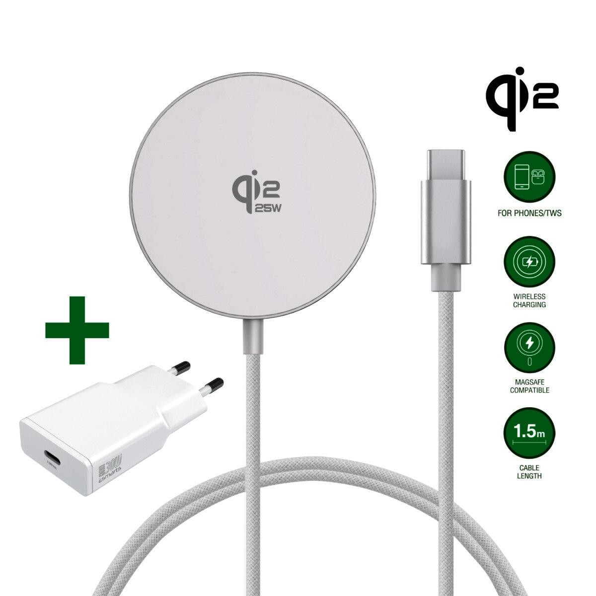 4smarts 541708 mobile device charger Smartphone White USB Wireless