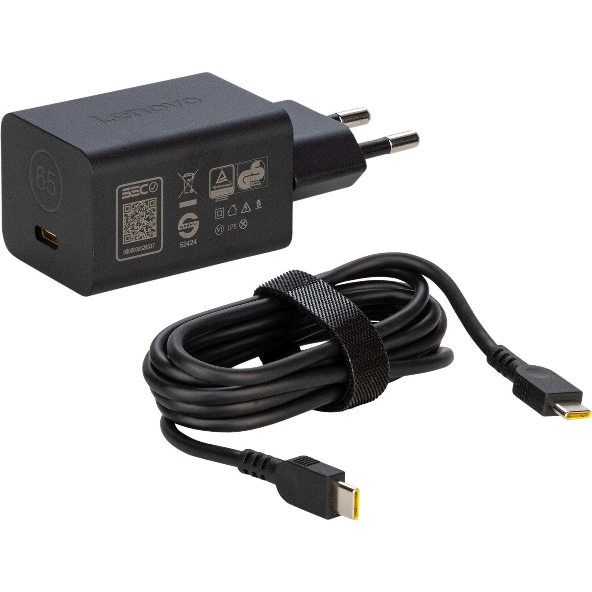 Lenovo GaN Nano 65W Universal Black AC Indoor - Lenovo GaN Nano 65W,