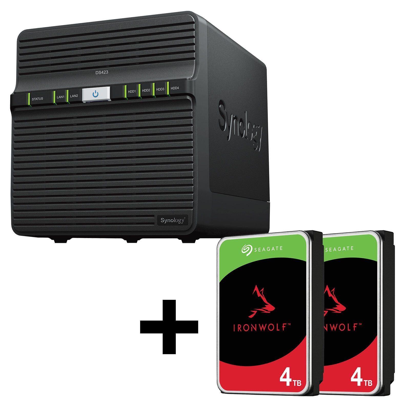 Synology DiskStation DS423 4 Einschübe NAS-Server Leergehäuse + 2x