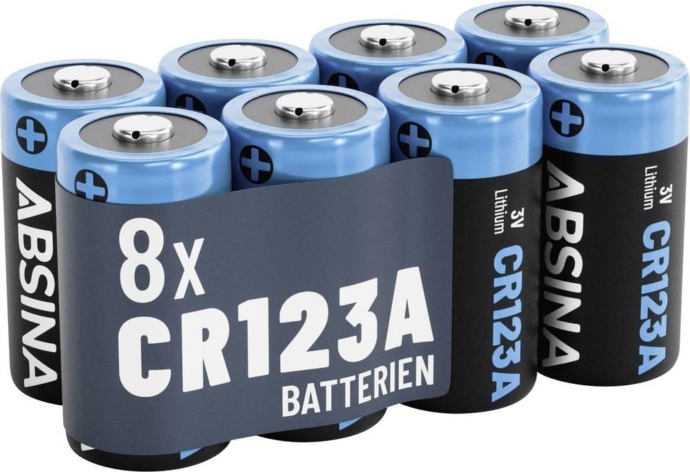 Absina Spezial-Batterie CR123A Lithium 1300 3V 8St.