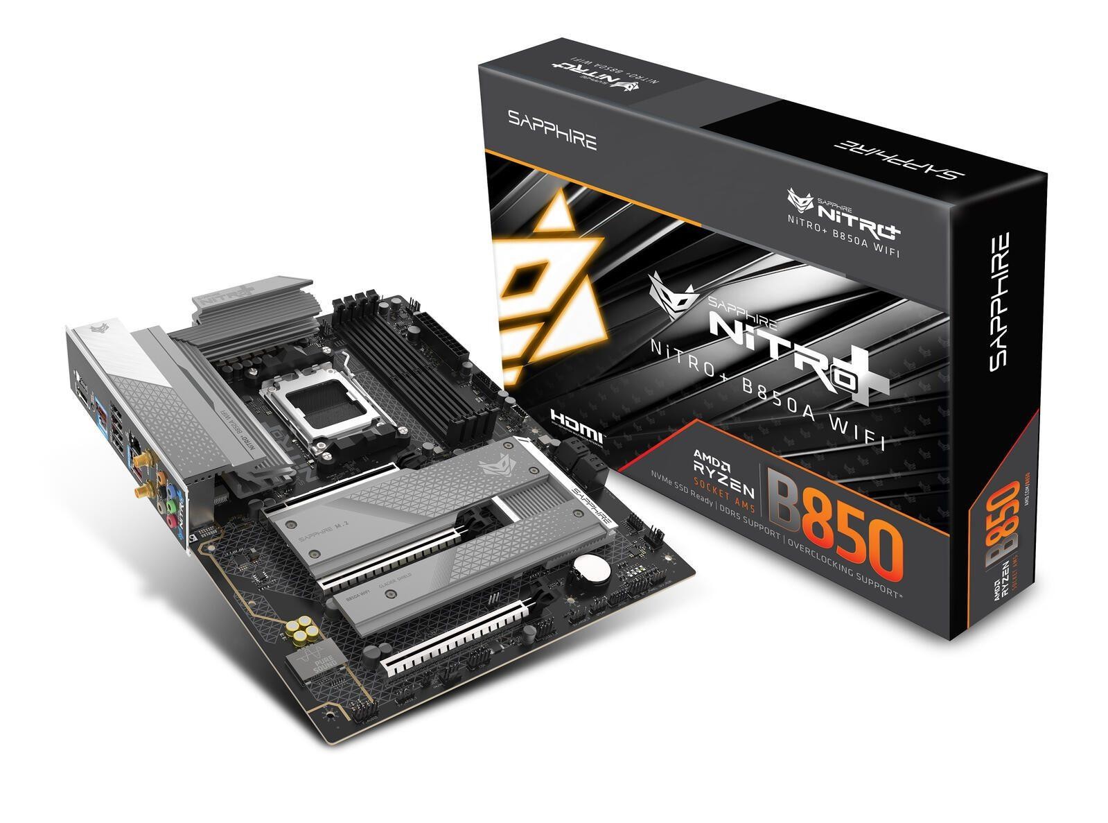 Sapphire NITRO+ B850A WIFI 7 AMD B850 Zócalo AM5 micro ATX -