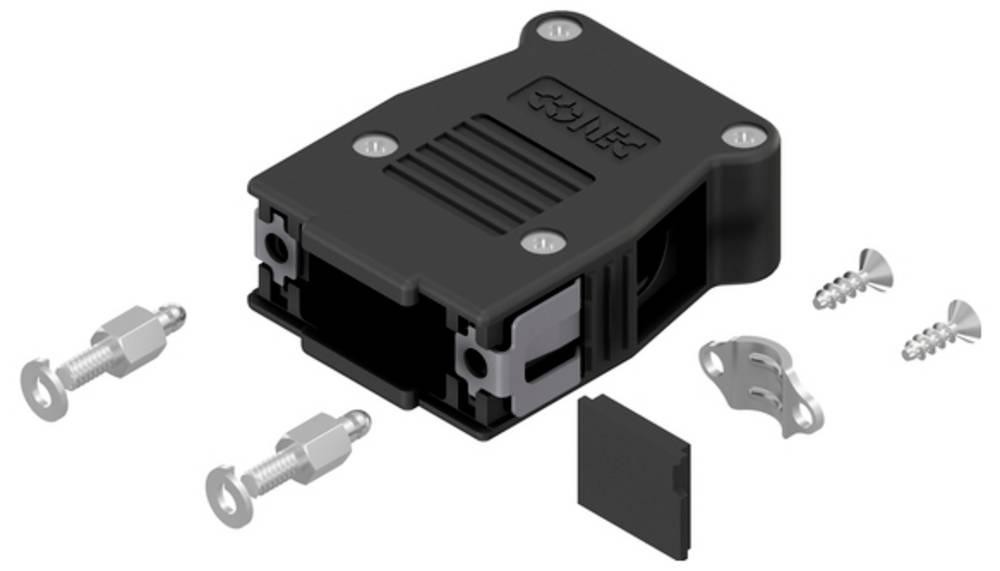 Conec SnapLock 16-003250E D-SUB box Polzahl: 9 plastic 90°, 180°