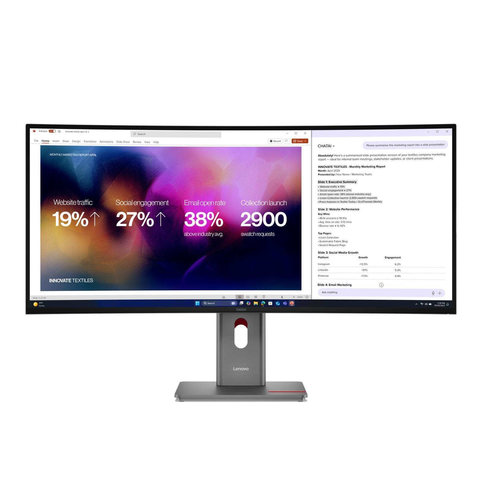 Lenovo ThinkVision P40WD-40 Monitor - Lenovo ThinkVision P40WD-40