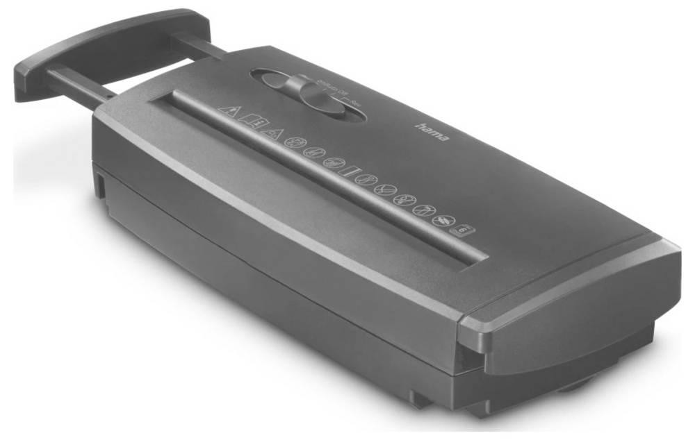 Hama Classic S60 paper shredder Strip shredding 74 dB 22 cm Black -