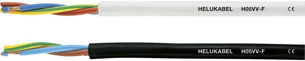 HELU H05VV-F Schlauchleitung 2 x 1.50mm² black 29484 100m