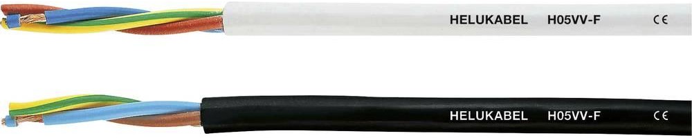 HELU H05VV-F Schlauchleitung 3G 0.75mm² negro 29452 100m