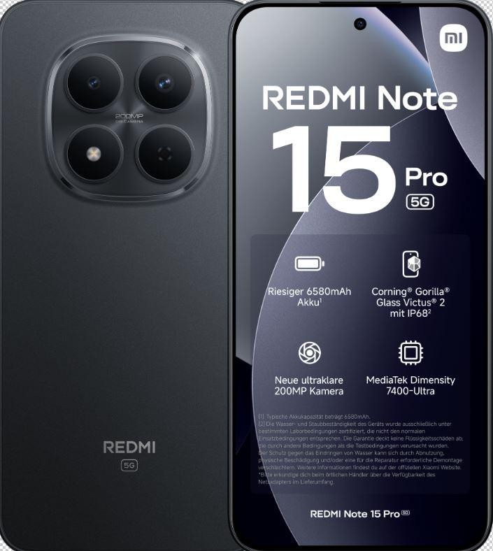 Xiaomi Redmi Note 15 Pro 5G 17.4 cm (6.83") 8 GB 256 GB 6580 mAh