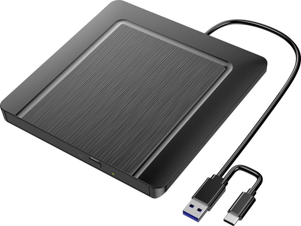 Xlyne DVD-Brenner Extern USB-A, USB-C , USB-A (USB 2.0) Schwarz