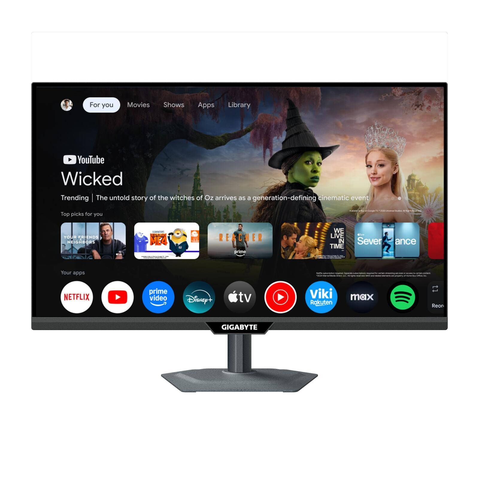 GIGABYTE M27QS Monitor Smart 27 2K QHD - Google TV, Display