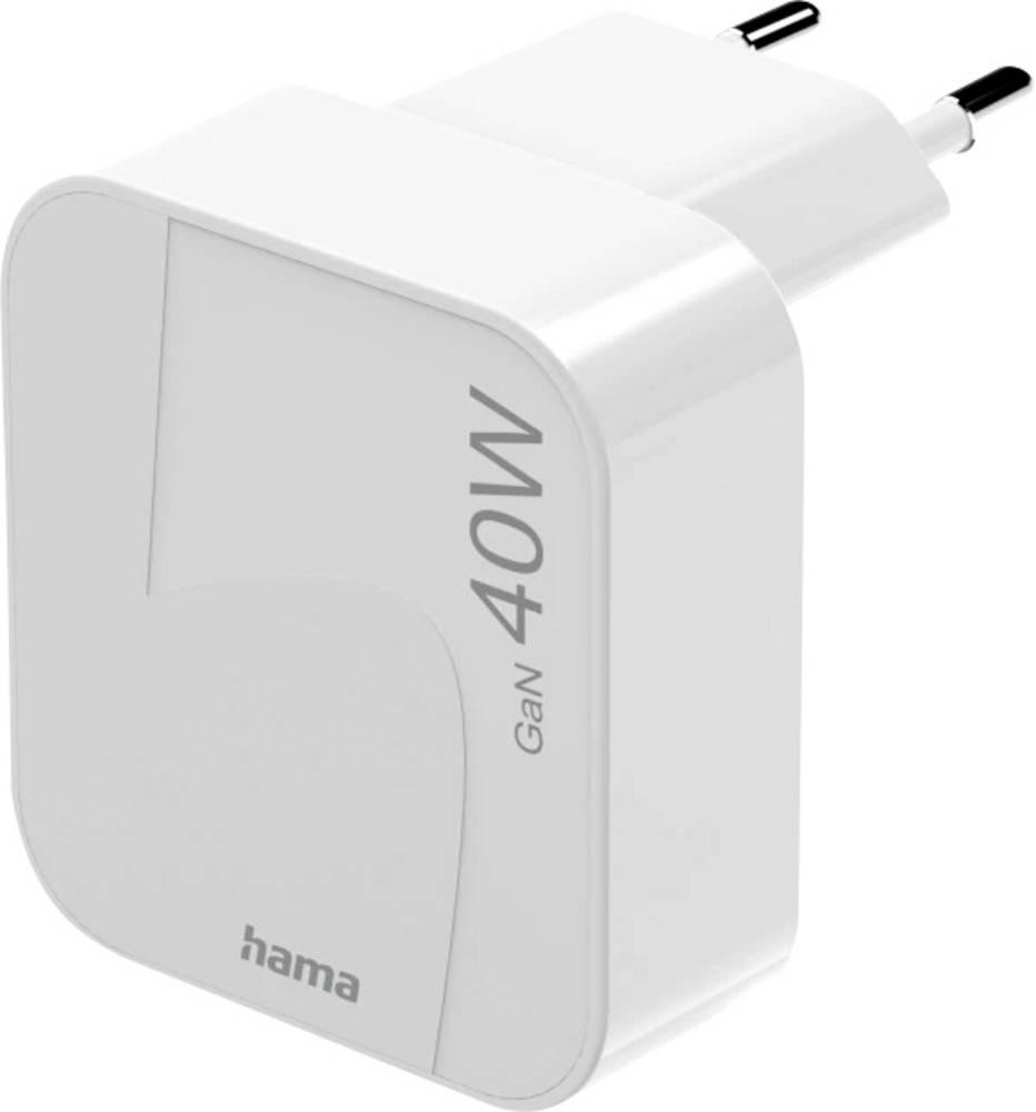 Hama USB Ladegerät 40W USB-C USB PD 3.0, QC 2.0, QC 3.0 Weiß