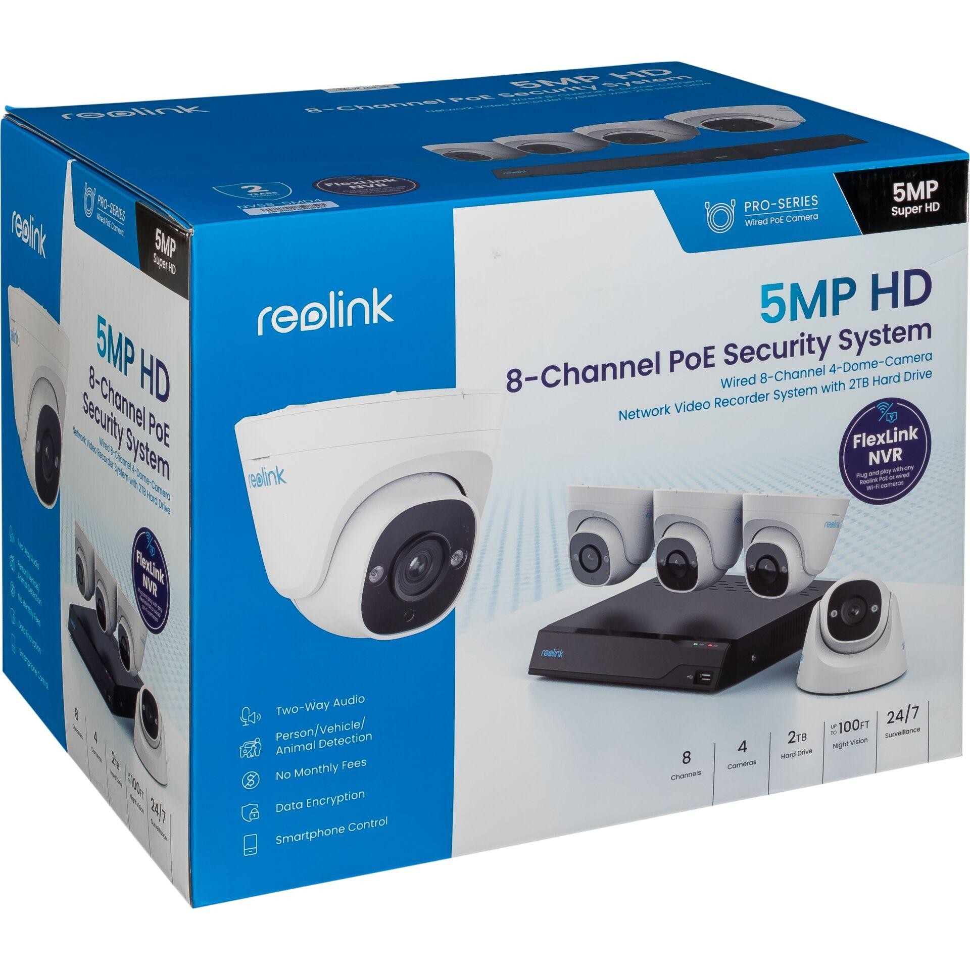 Reolink NVS8-5MD4 kit de vidéo-surveillance Avec fil 8 canaux -