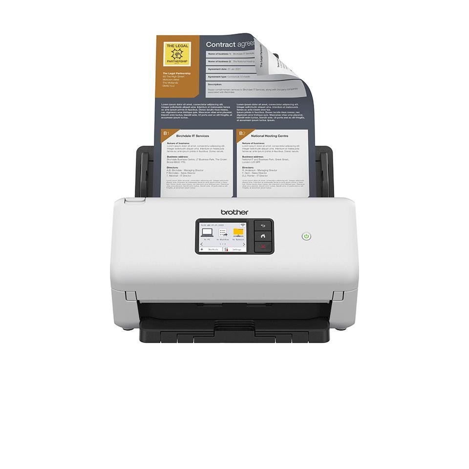 Brother ADS-4550W scanner Scanner ADF 600 x 600 DPI Nero, Bianco -