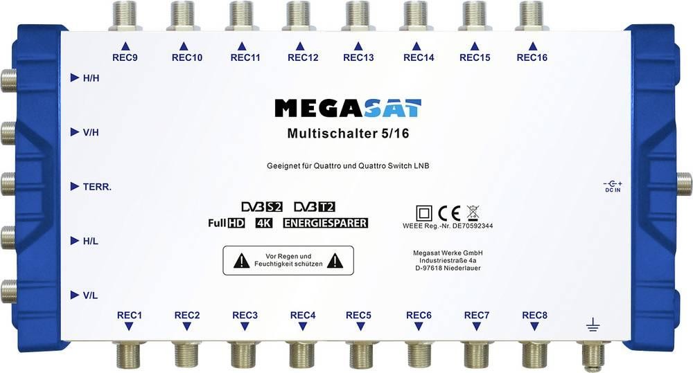 Megasat 5/16 satellite multiswitch 6 inputs 16 outputs - Megasat 5/16,