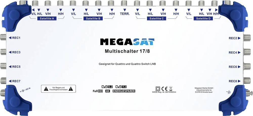 Megasat 0600154 satellite multiswitch 17 inputs 8 outputs - Megasat