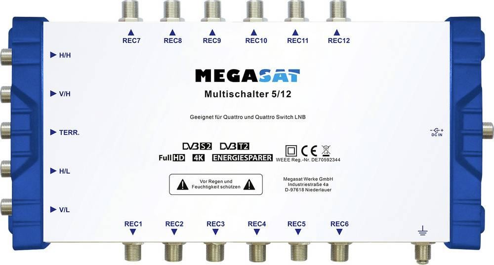Megasat 0600205 satellite multiswitch 5 inputs 12 outputs - Megasat