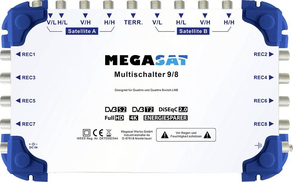 Megasat 0600151 commutateur multiple satellite 9 entrées 8 sorties -