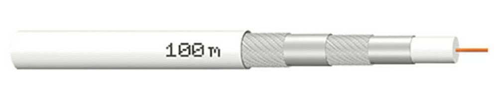 Megasat 75 , 120 dB, 100 m coaxial cable White - Megasat 75 , 120