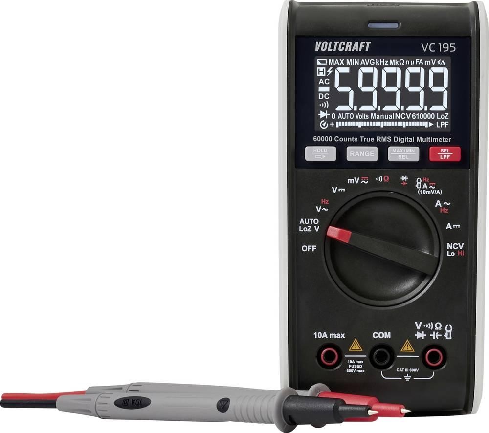 VOLTCRAFT VC195 Hand-Multimeter LoZ TRMS CAT III 600V Anzeige (Counts)