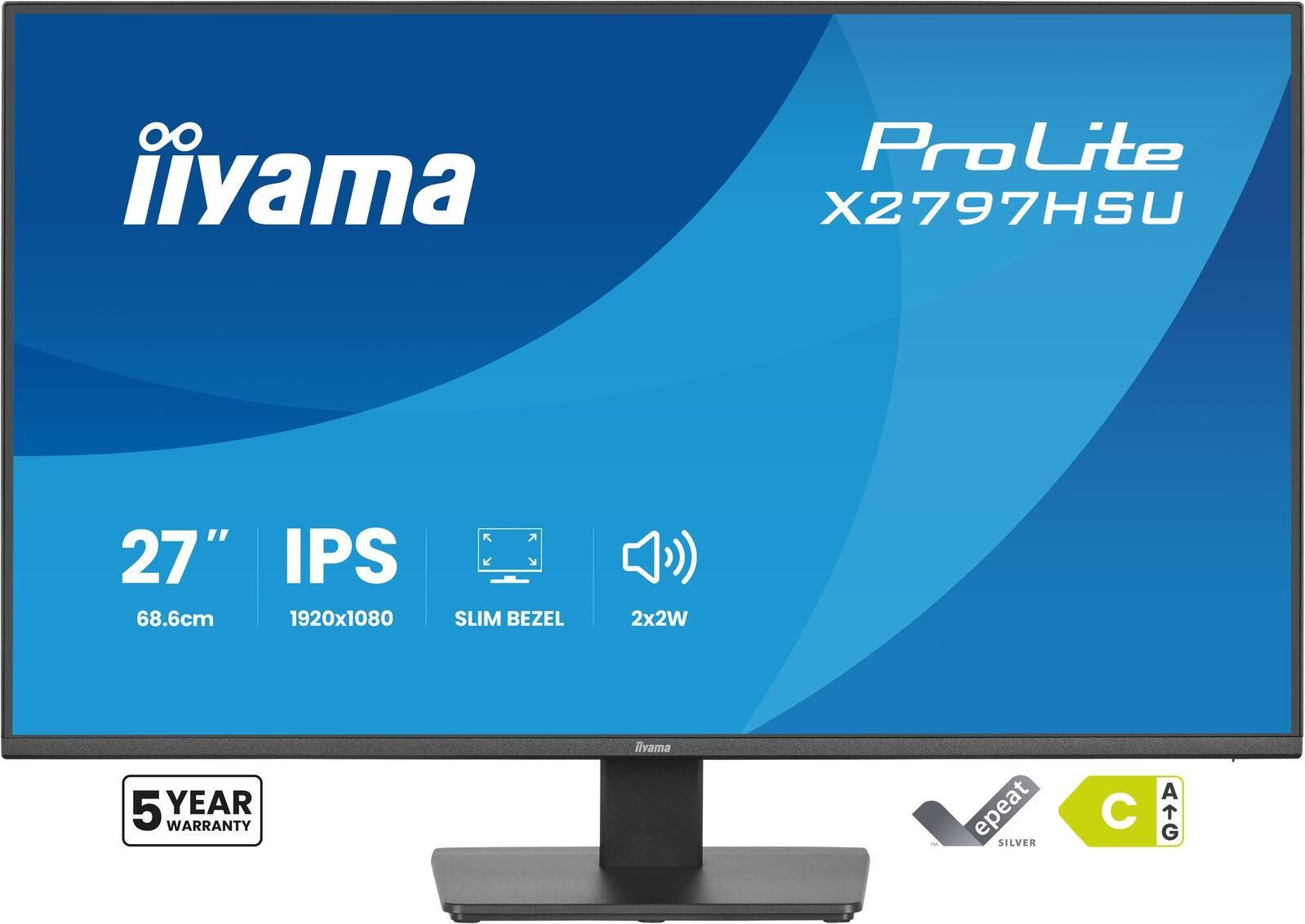 iiyama ProLite X2797HSU-B1 Monitor PC 68,6 cm (27") 1920 x 1080 Pixel