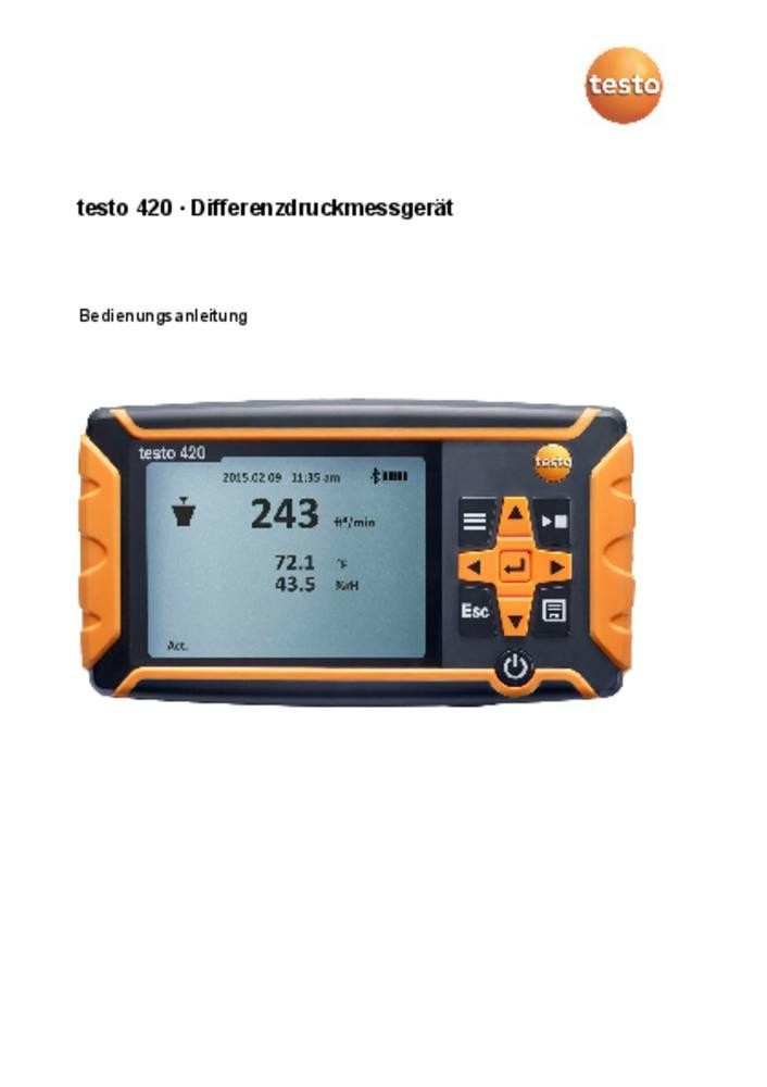 Testo 0560 0420 420 - Differenzdruckmessgerät for 0...120 Pa