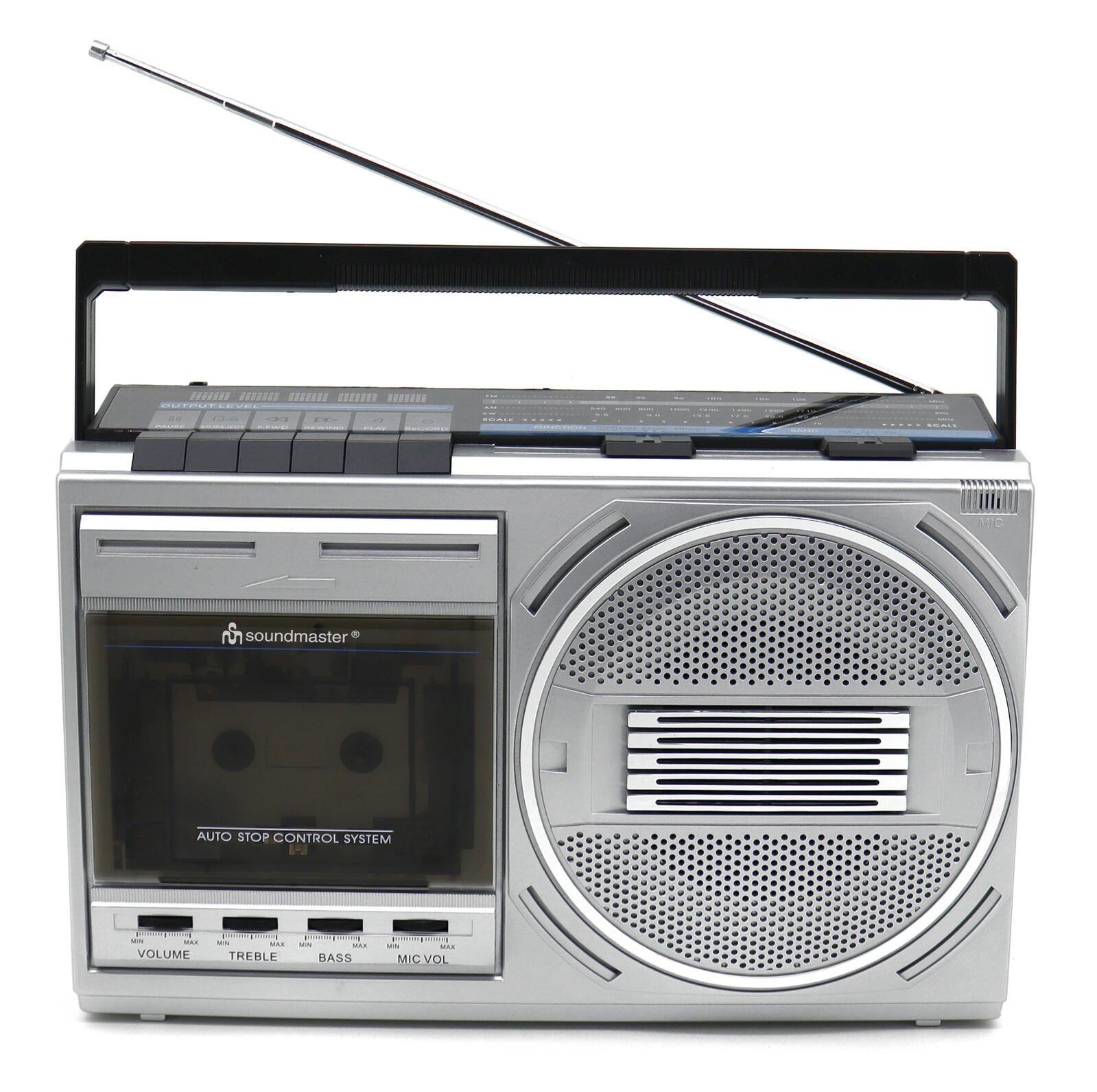 Soundmaster Kassettenradio FM, MW Kassette, USB, UKW, MW, KW,