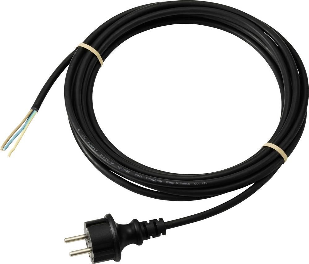 Sygonix SY-6887476 Strom cavo di allacciamento nero 5m