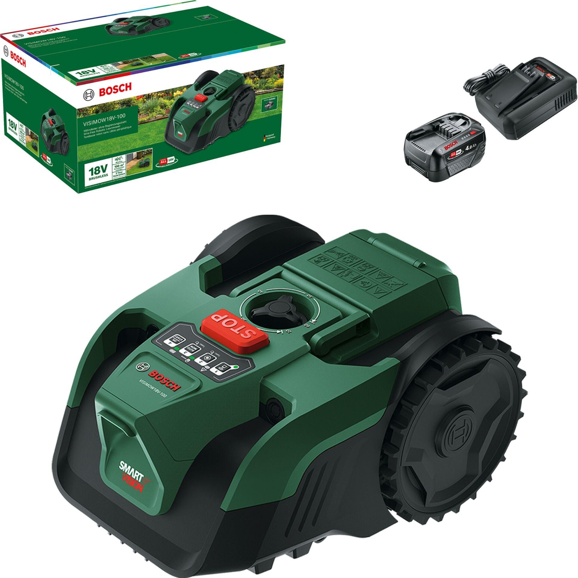 Bosch Home and Garden 06008E1000 VISIMOW18V-100 robot Lawn Mower