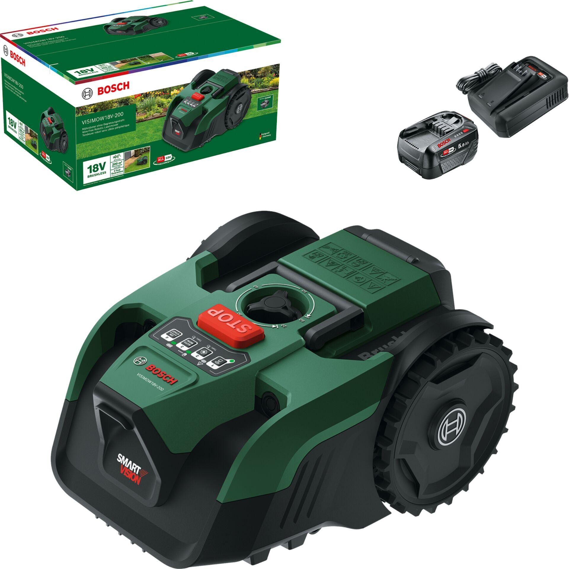 Bosch Home and Garden 06008E1100 VISIMOW18V-200 robot Lawn Mower