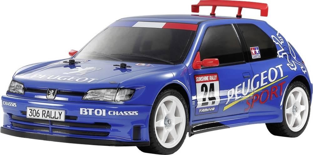Tamiya RC Peugeot 306 Maxi BT-01 Blau 1:10 RC Modellauto Elektro Stra