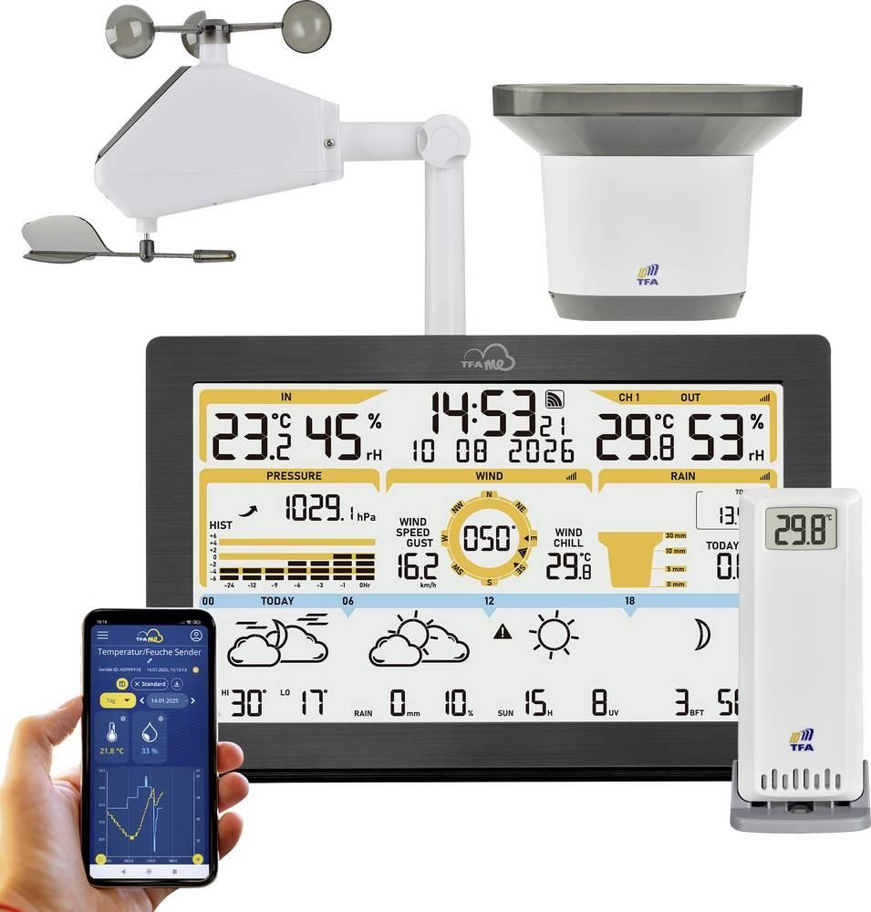 TFA Dostmann TFA.me ID-05 35.8106.01 WLAN-Wetterstation Vorhersage