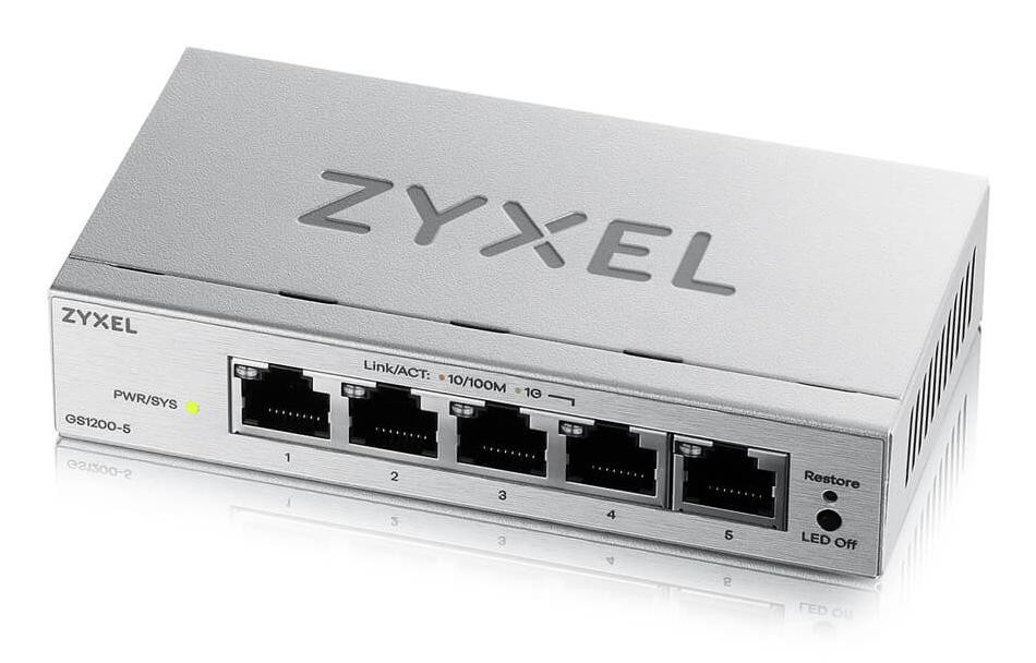 Zyxel GS1200-5V3 Managed L2 Gigabit Ethernet (10/100/1000) Desktop