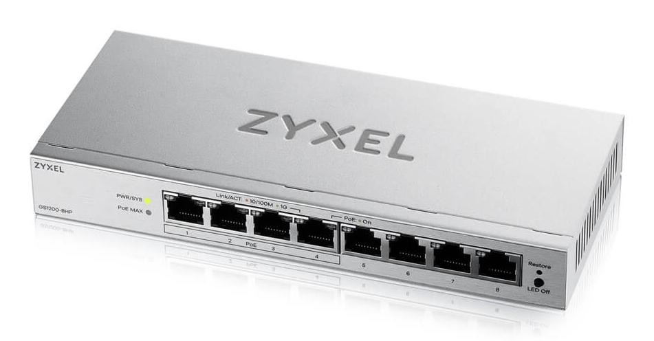 Zyxel GS1200-8HPV3 Managed L2 Gigabit Ethernet (10/100/1000) Power