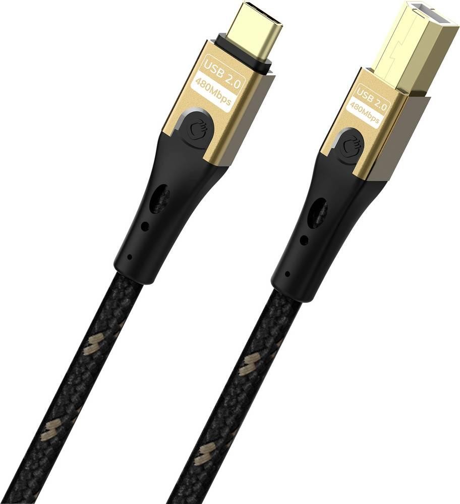 OEHLBACH D1C9549 USB cable USB 2.0 3 m USB C USB B Black, Gold -
