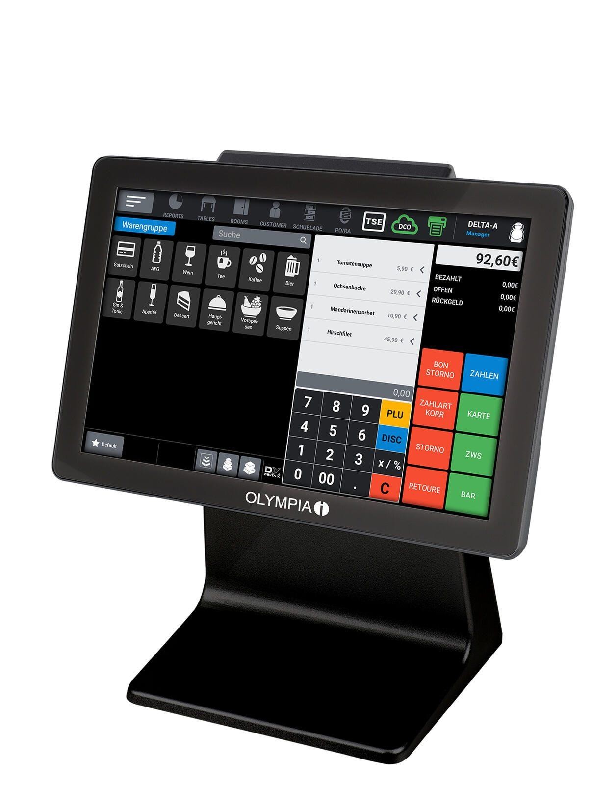 OLYMPIA Registrierkasse inkl. eingebautem Scanner TS10 schwarz