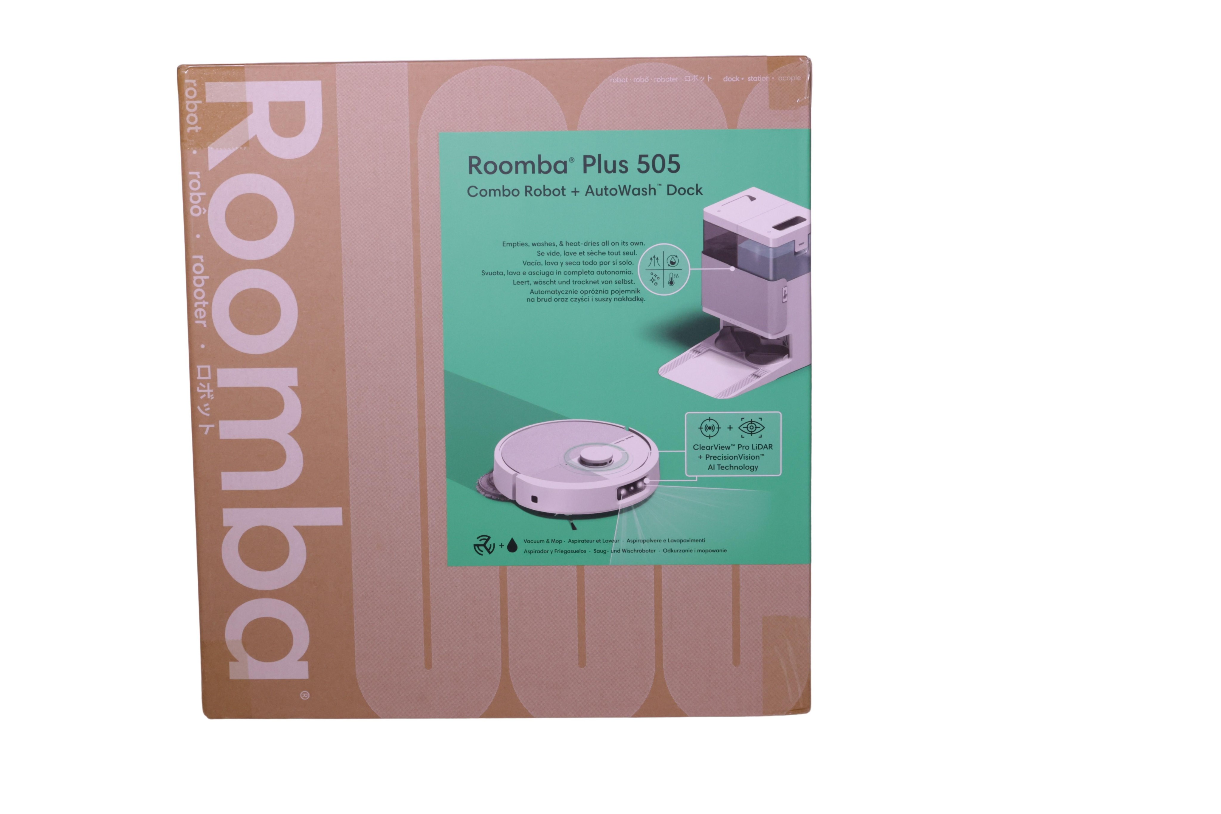 iRobot Roomba Plus 505 Combo Robot + AutoWash Dock White - iRobot