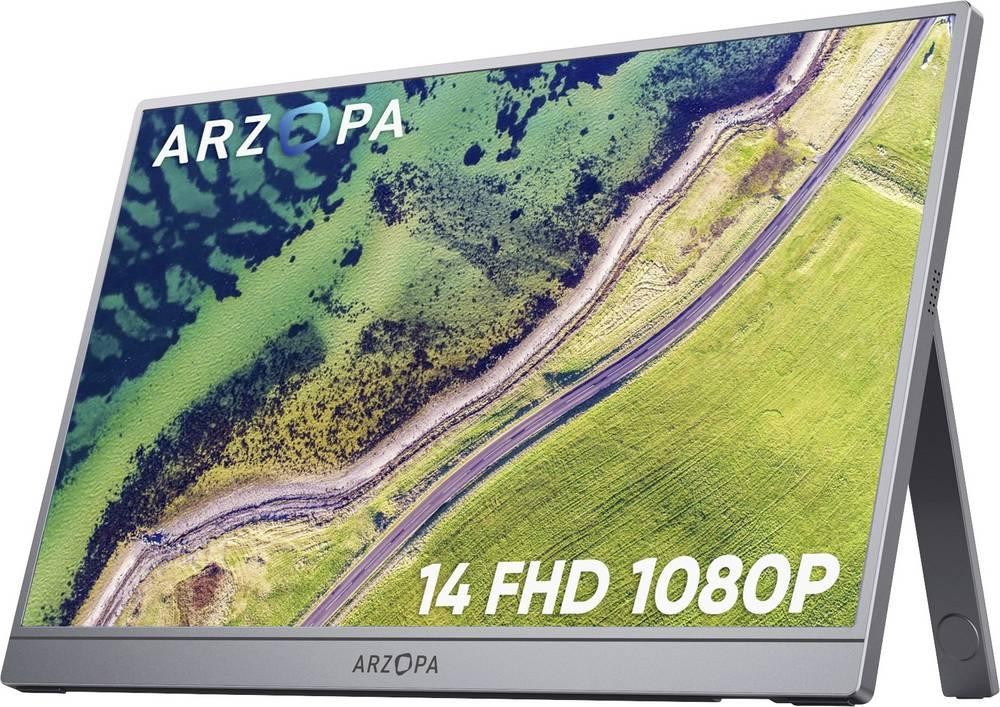 Arzopa LCD-Monitor EEK A (A - G) 35.6cm (14 Zoll) 1920 x 1080 Pixel
