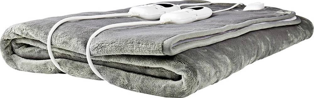 Nedis PEBL130CWT2 electric blanket 120 W Grey, White Fleece,