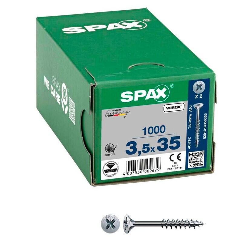 SPAX 0291010350355 Senkkopfschraube 3.5mm 35mm Kreuzschlitz Pozidriv