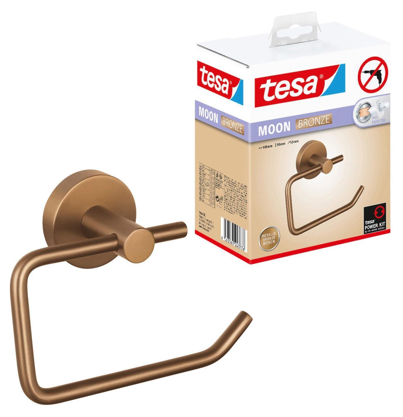 Tesa MOON BRONZE Toilettenpapierhalter Klebstoff Metall