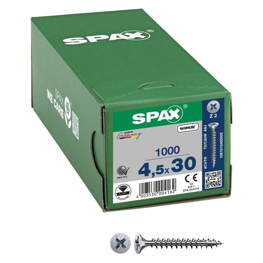 SPAX 1081010450305 Senkkopfschraube 4.5mm 30mm Stahl 1000St.