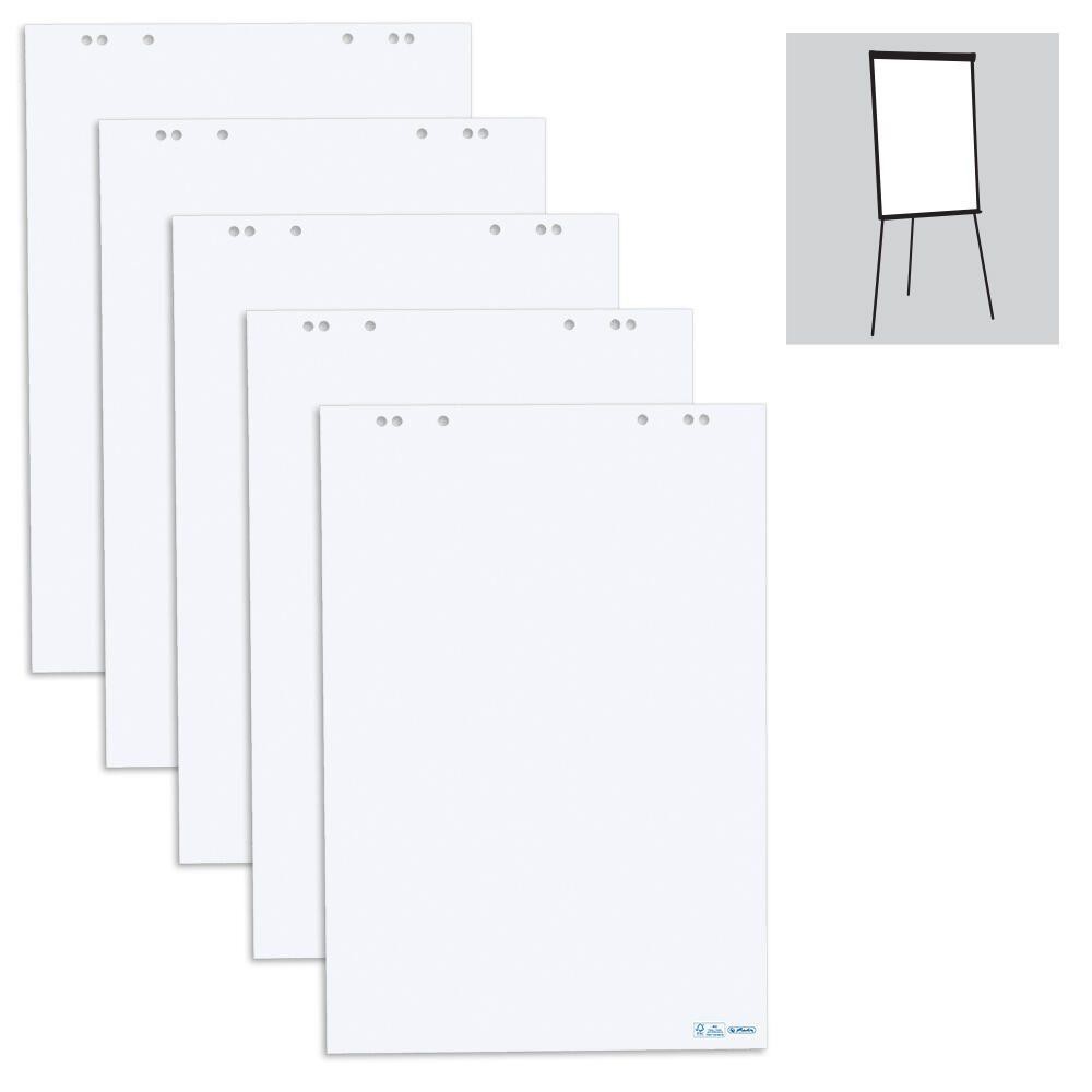 herlitz Flipchart-Papier weiß 65x98 cm, 80 g/m²