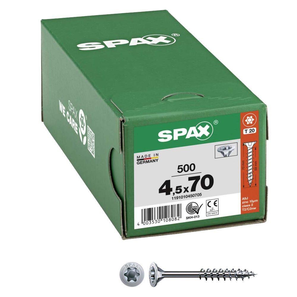 SPAX 1191010450705 Senkkopfschraube 4.5mm 70mm T-STAR plus Stahl