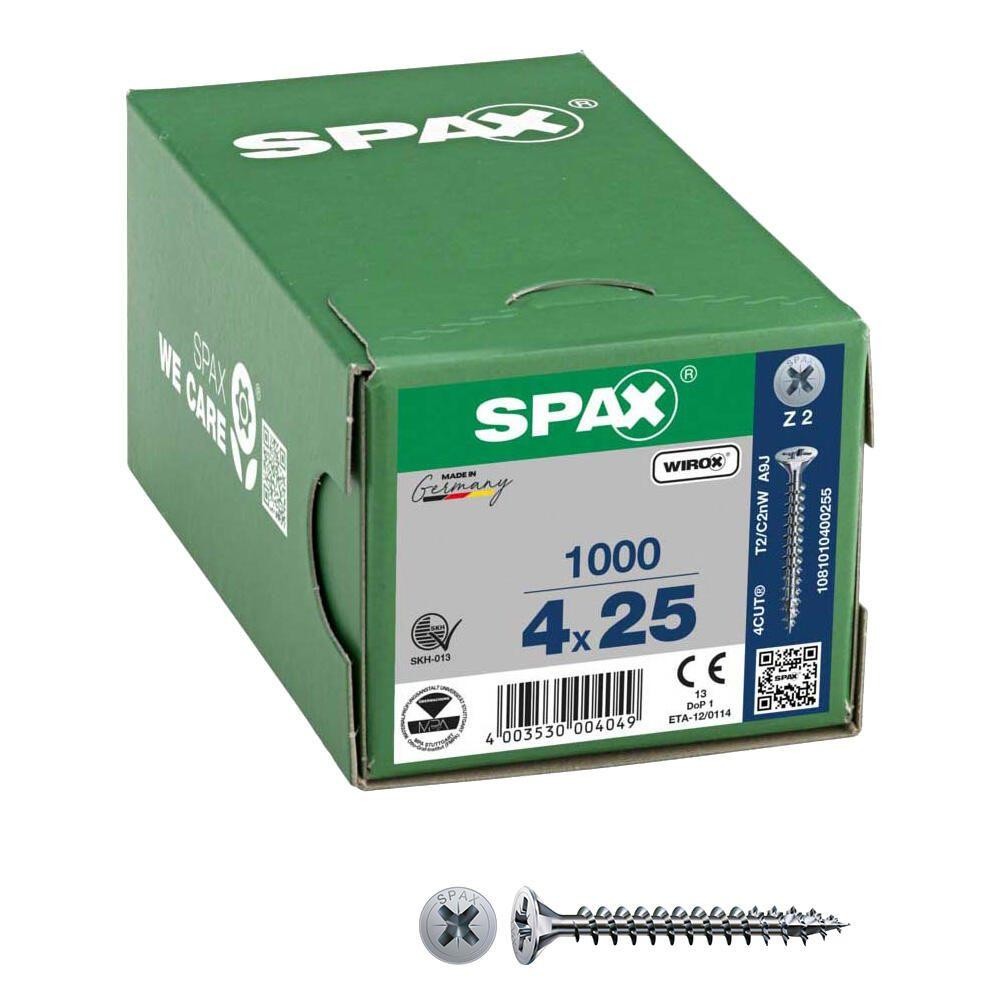 SPAX 1081010400255 Senkkopfschraube 4mm 25mm Stahl 1000St.