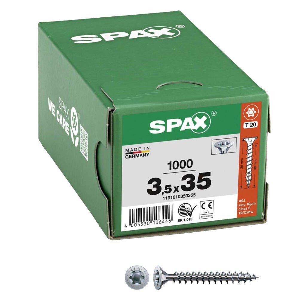 SPAX 1191010350355 Senkkopfschraube 3.5mm 35mm T-STAR plus Stahl