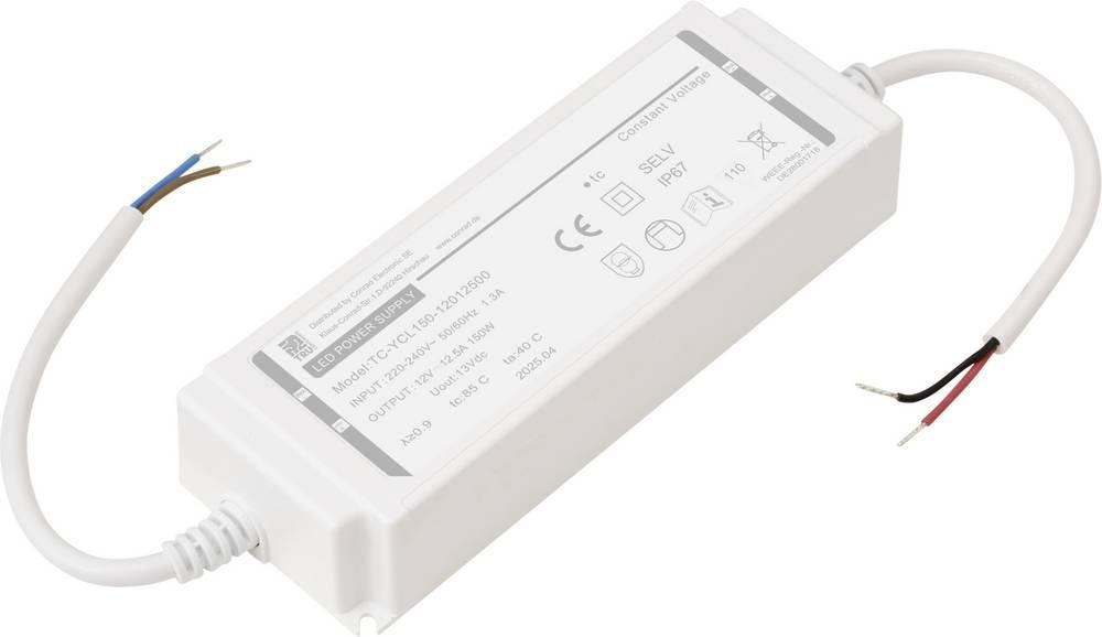 TRU COMPONENTS TC-YCL150-12012500 LED-Trafo IP67 Konstantspannung